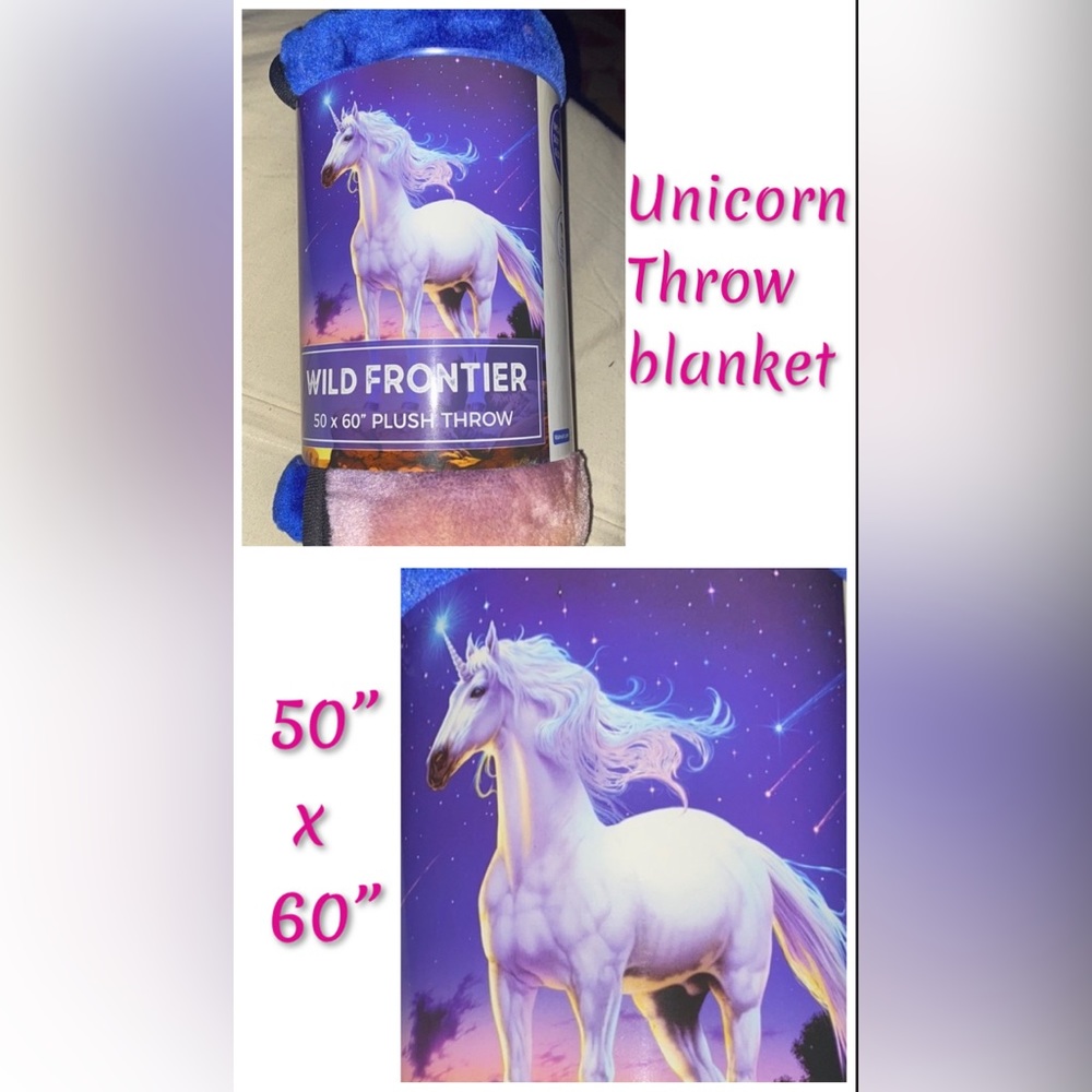 Unicorn blanket/throw,NWT,original packaging,beautiful unicorn design.